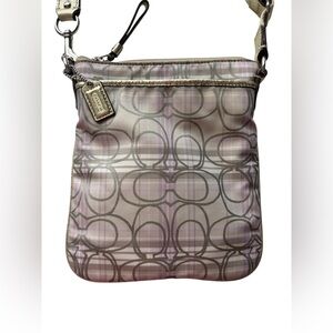 Coach Poppy Gray and Lavender Crossbody Bag